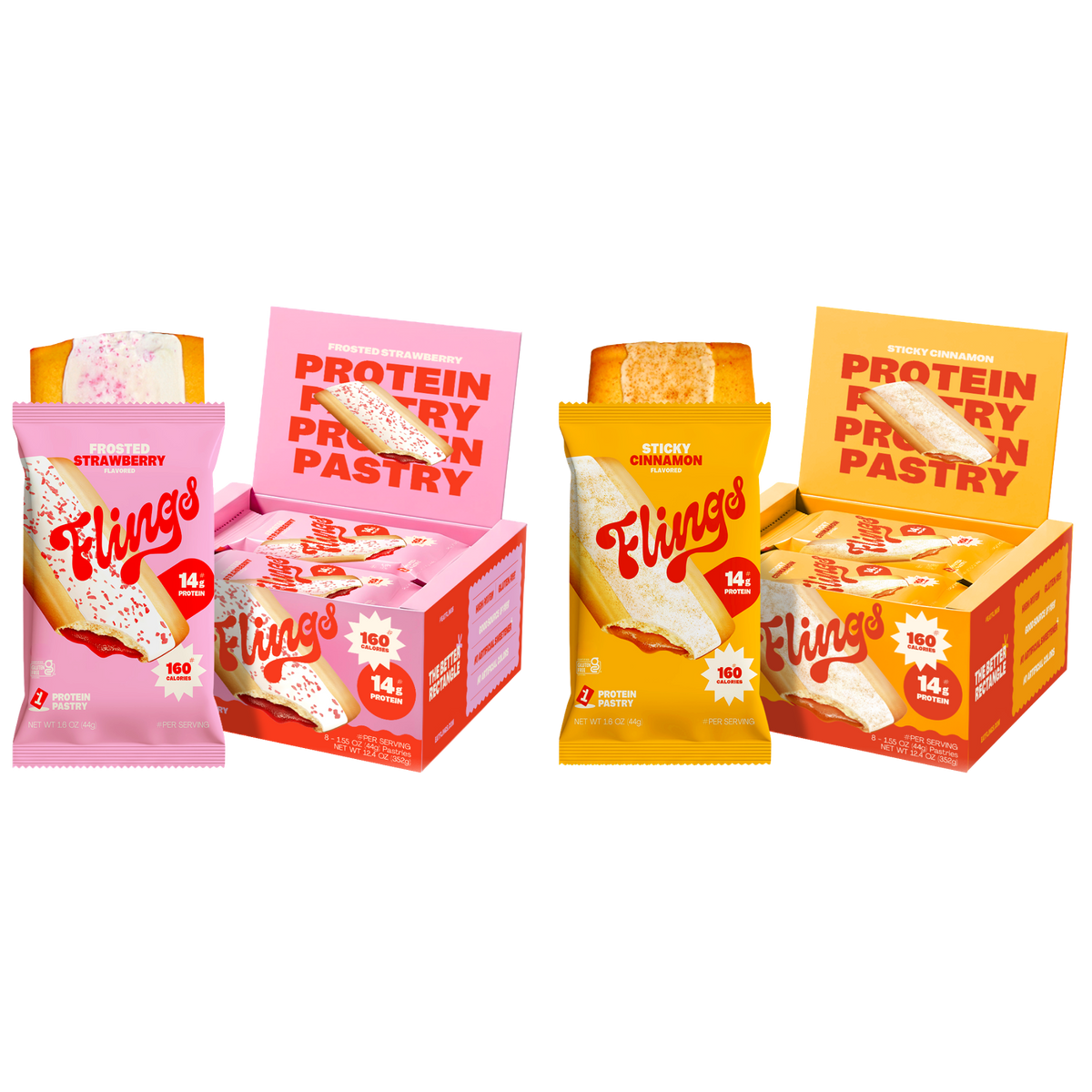 Flings Variety Pack - High Protein, Low Sugar Toaster Pastries